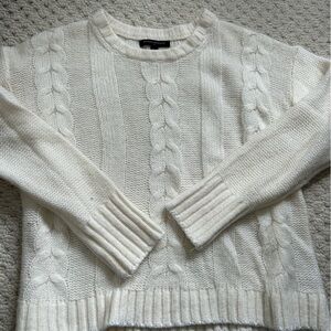Banana Republic Cream Cable Knit Sweater